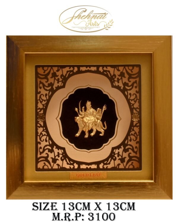 Gold Leaf Framed Goddess Durga Wall Art