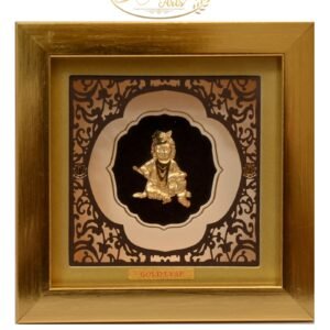 Gold Leaf Framed Bal Krishna Wall Art