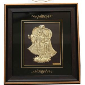 Radha Krishna Golden Frame
