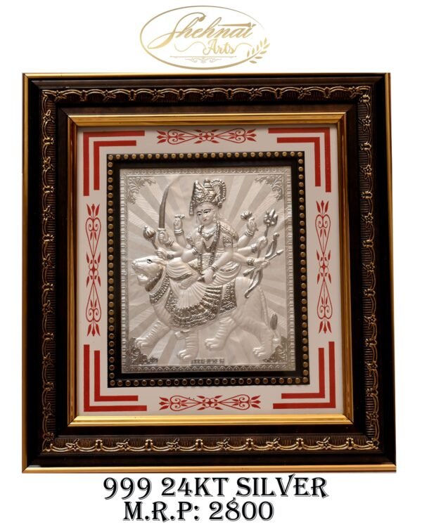 Silver Durga Maa Frame