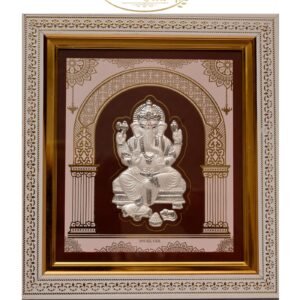 24KT Silver Ganesha Frame