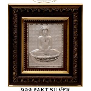 Meditating Buddha 999 Silver Foil Frame