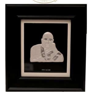 Guru Ji – 999 24KT Silver Relief (Black Frame)