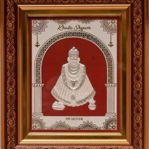 Khatu Shyam Ji standing in royal attire within an arch