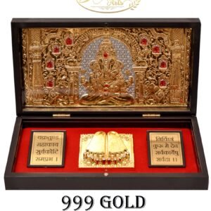 Lord Ganesha Temple Relief Charan Pad Box